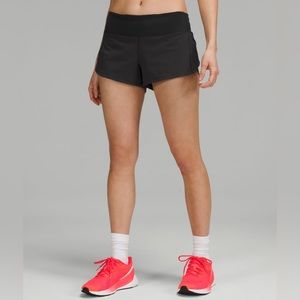 Lululemon Speed up Low-Rise Lined Shorts 2.5" in Black Size 0